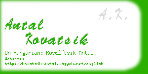 antal kovatsik business card